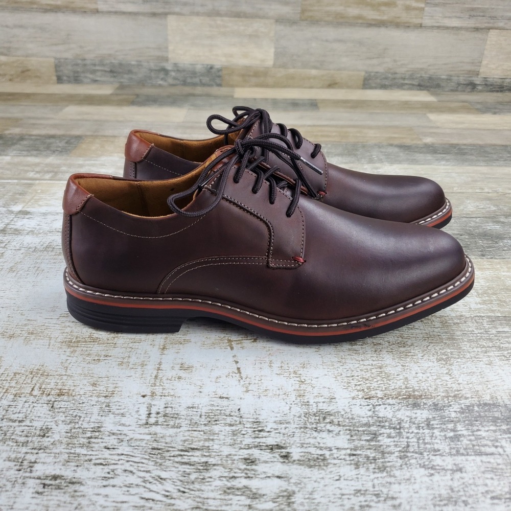 Florsheim Norwalk Mens Dress Shoes Sz 8 W Brown Crazy Horse Plain Toe Oxford